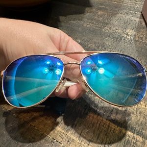 Authentic Michael Kors Blue Mirror Sunglasses